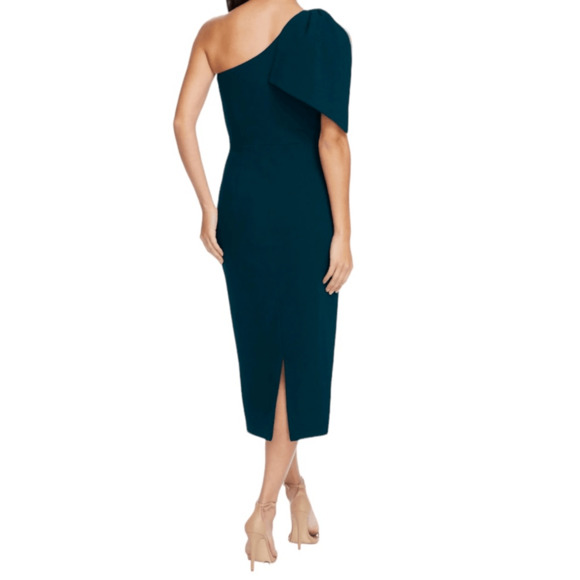 DRESS THE POPULATION Tiffany One-Shoulder Midi Dress Pine Green Size XS $148 - Picture 2 of 7